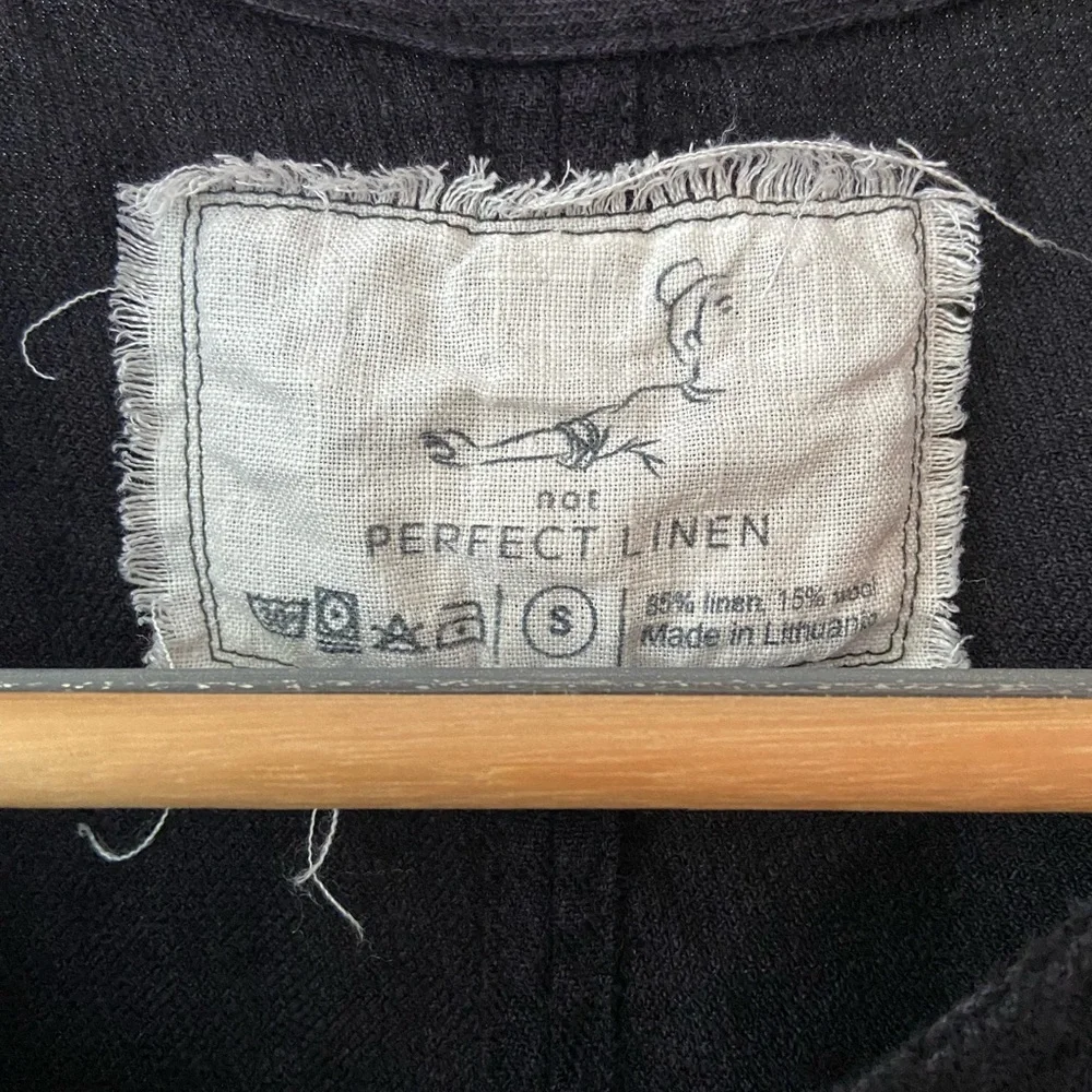 Wool Blend notPERFECTLINEN November Tunic Dress in Black - Picture 2 of 7